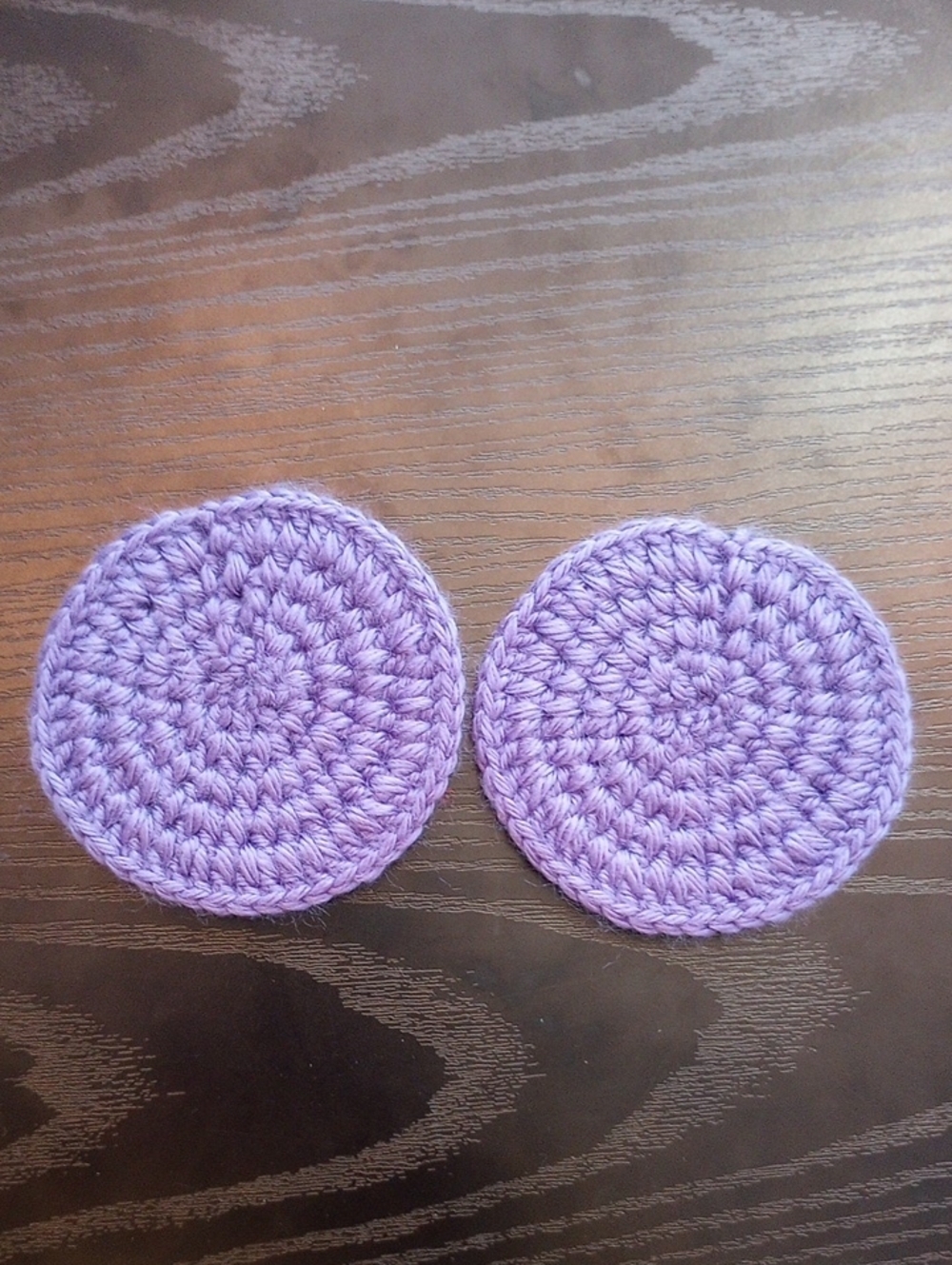 Handmade Crochet Lavender Purple Home Car Coasters Set of 2